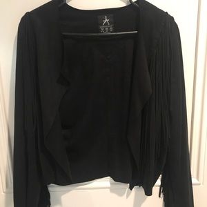 Black Suede Fringe Jacket